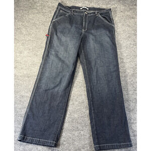 Tommy Hilfiger Y2K Carpenter Jeans Women Sz 16 Baggy Dark Wash